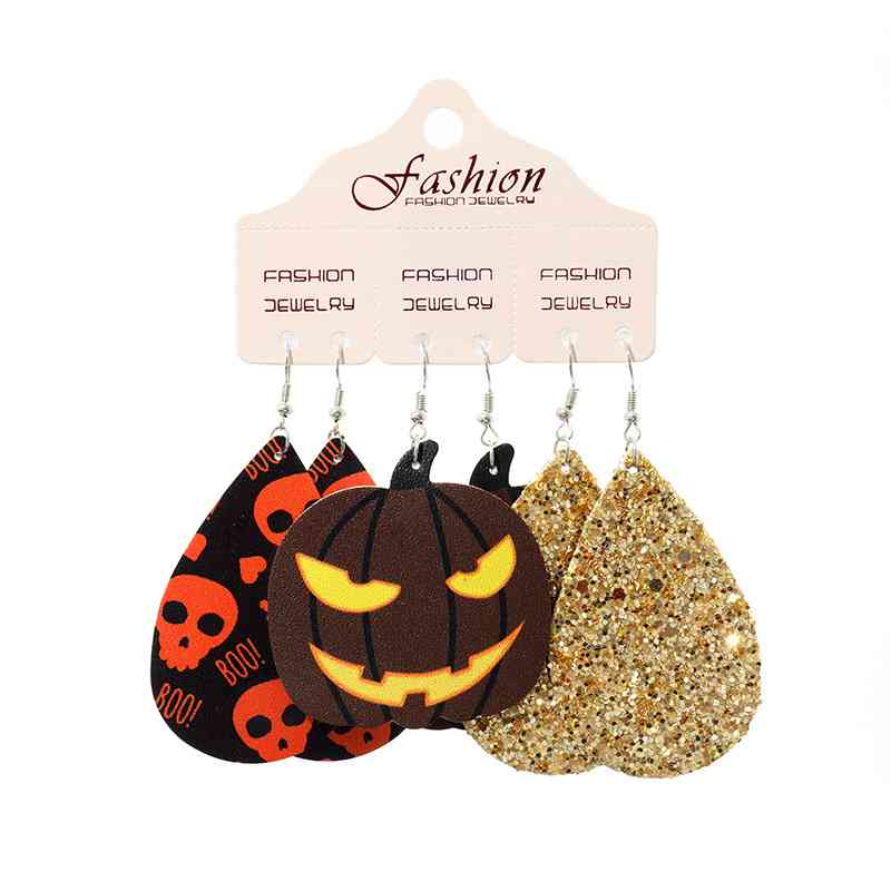 Teardrop Shape Halloween Theme Dangle Earrings - Damned Threads